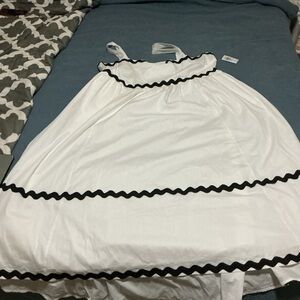 Torrid Belle Island White and Black High Low Dress